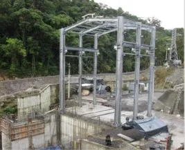 Hydroelectric Warehouse during assembly